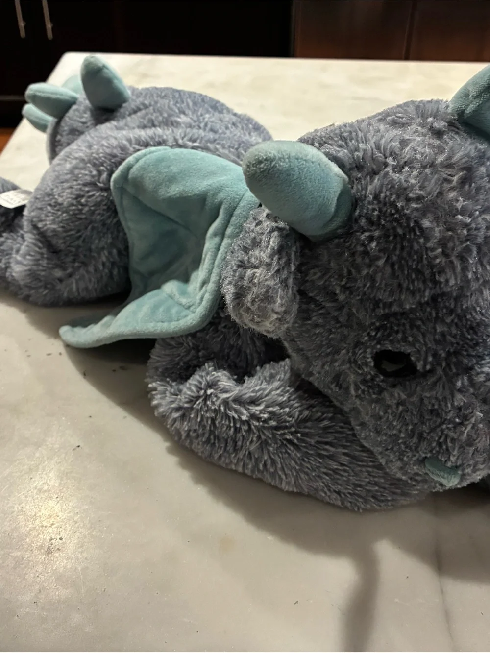 FAO Schwarz Adopt A Pet Enchanted Dragon Stuffed Plush Gray 26”